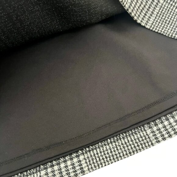 Karl Lagerfeld Women's White Black A line Paris Button Tweet Skirt Size 12 - Picture 5 of 9